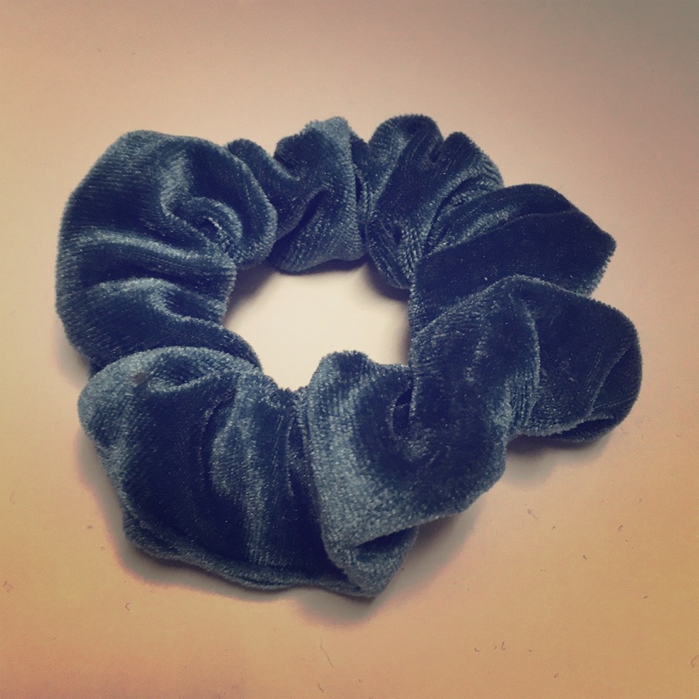 ✅ Velour Hair Tie Women's Accessory Scrunchie Blue